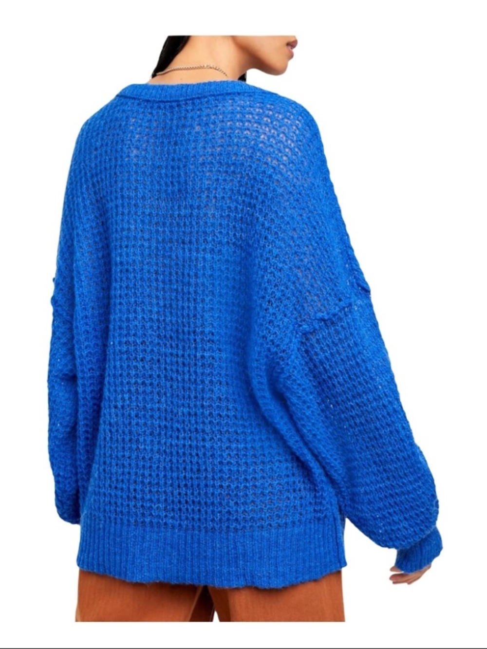 Free People Lulu Oversize v-neck sweater Size Medium wool/alpaca blend - Picture 6 of 11